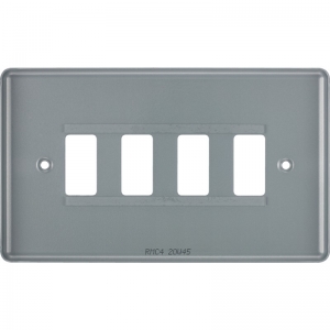 BG Electrical RMC4 Nexus Grid Metalclad 2 Gang 4 Module Grid Frontplate