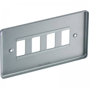 BG Electrical RMC4 Nexus Grid Metalclad 2 Gang 4 Module Grid Frontplate
