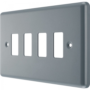 BG Electrical RMC4 Nexus Grid Metalclad 2 Gang 4 Module Grid Frontplate
