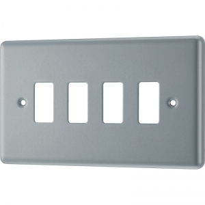 BG Electrical RMC4 Nexus Grid Metalclad 2 Gang 4 Module Grid Frontplate