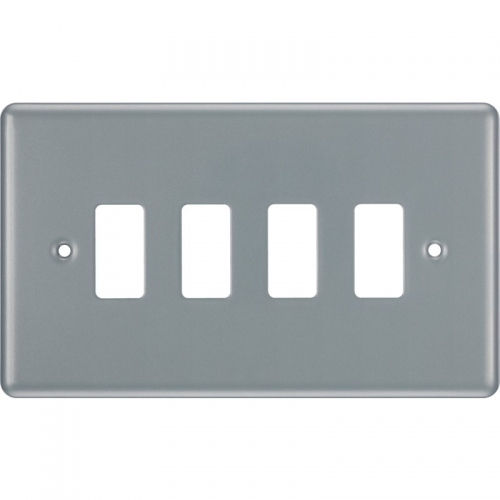 BG Electrical RMC4 Nexus Grid Metalclad 2 Gang 4 Module Grid Frontplate