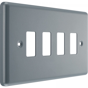 BG Electrical RMC4 Nexus Grid Metalclad 2 Gang 4 Module Grid Frontplate