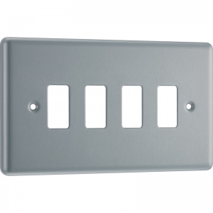 BG Electrical RMC4 Nexus Grid Metalclad 2 Gang 4 Module Grid Frontplate
