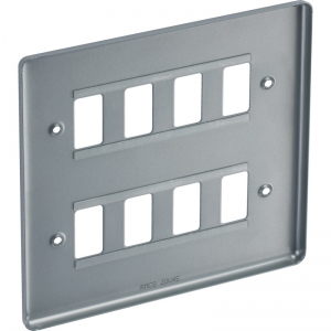 BG Electrical RMC8 Nexus Grid Metalclad 8 Module Grid Frontplate Height: 146mm | Width: 146mm