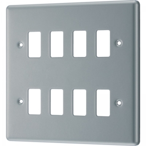 BG Electrical RMC8 Nexus Grid Metalclad 8 Module Grid Frontplate Height: 146mm | Width: 146mm