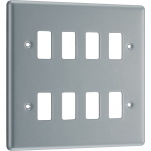 BG Electrical RMC8 Nexus Grid Metalclad 8 Module Grid Frontplate Height: 146mm | Width: 146mm
