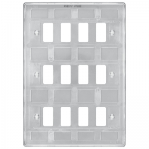 BG Electrical RNBS12 Nexus Grid Brushed Steel 12 Module Screwed Grid Frontplate Height: 207mm | Width: 146mm