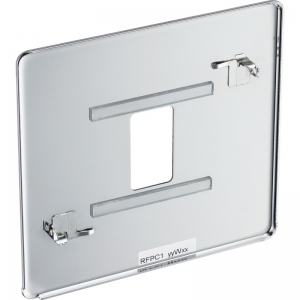BG Electrical RFPC1 Nexus Grid Polished Chrome Flatplate 1 Gang 1 Module Screwless Grid Frontplate