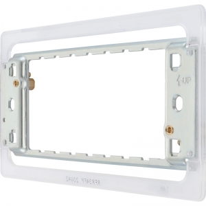 BG Electrical RFR34FP Nexus Grid 3 & 4 Gang Grid Frame For Screwless Flatplate Grid Frontplates