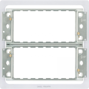 BG Electrical RFR68FP Nexus Grid 6 & 8 Gang Grid Frame For Screwless Flatplate Grid Frontplates