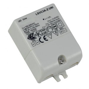 Ansell Lighting AD3W/350   Constant Current LED Non-Dimmable Driver IP20 1-3W 350mA 56x20x39mm