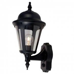 Ansell Lighting ALWL/PIR/BL Latina Black Latina E27 PIR w/o Lamp IP65 Lantern  42W 231x410mm