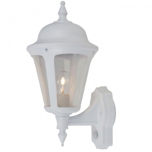 Ansell Lighting ALWL/PIR/WH Latina White Latina E27 PIR w/o Lamp IP65 Lantern  42W 231x410mm