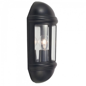 Ansell Lighting ALHL/BL Latina Black Latina Half E27 w/o Lamp IP65 Lantern  42W 344x95mm