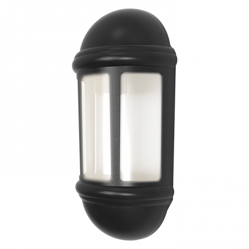 Ansell Lighting ALHLLED/BL Latina Black Half LED 3000K IP65 Lantern c/w Integral Driver 8W 230V