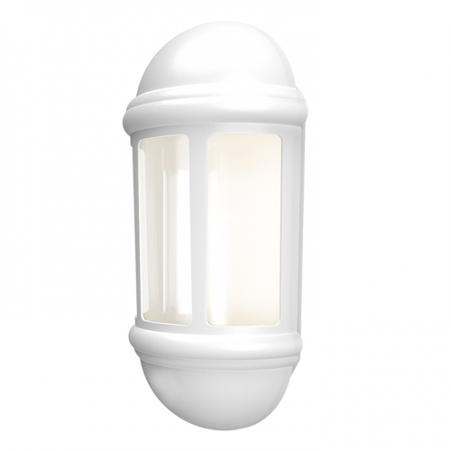 Ansell Lighting ALHLLED/WH Latina White Half LED 3000K IP65 Lantern c/w Integral Driver 8W 230V