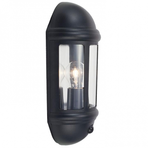 Ansell Lighting ALHL/PC/BL Latina Black Latina Half E27 P/Cell w/o Lamp Lantern IP65 42W 344x95mm