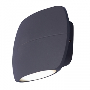 Ansell Lighting ASEGLED Segano Graphite Oval LED 4000K Bi-directional IP54 Wall Light c/w Integral Driver 13W 230V