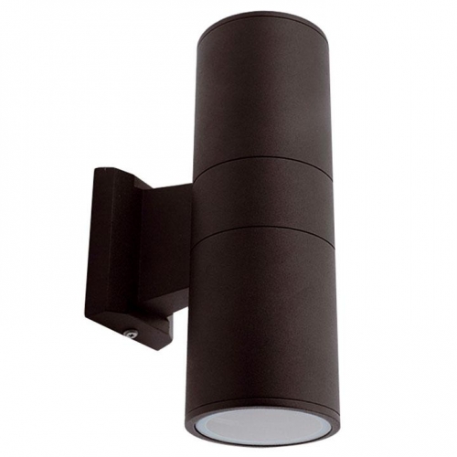 Ansell Lighting ADM50GU10 Duo Midi Black Duo Midi Twin Indirect/Direct Wall Light GU10 IP65 2x50W