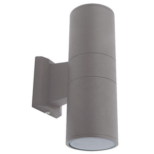 Ansell Lighting ADM50GU10/SG Duo Midi Silver Grey Duo Midi Twin Indirect/Direct Wall Light GU10 IP65 2x50W