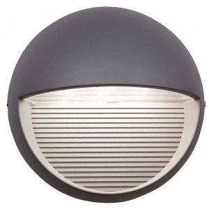 Ansell Lighting AKLED/SG Kappa Silver Grey Cool White LED c/w Integral Driver Wall Light IP65 3W 165x90mm
