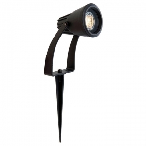 Ansell Lighting AFGS/GU10LED Flora Black LED Garden Surface/Spike GU10 IP65 Spotlight  5W
