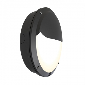 Ansell Lighting ALUCLED/B/M3 Lucca Black Die Cast Aluminium LED CCT M3 Wall Light IP65 c/w Driver & Opal Diffuser 18/27W 1091-1622lm 240V 298x99mm