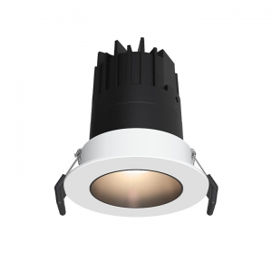Ansell Lighting AULEDGCP2/WW Unity GC Pro White Aluminium LED Fixed LED Downlight With Warm White LEDs, Mirror Finished Reflector & Driver IP44 8W