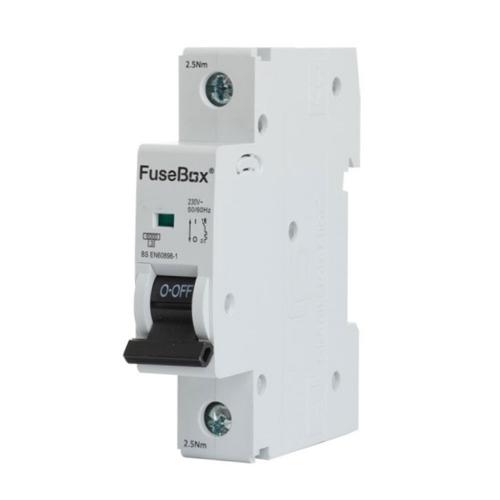 Fusebox MT06B501 1 Module Single Pole Type B Miniature Circuit Breaker MCB For Domestic Installations 50A 6kA