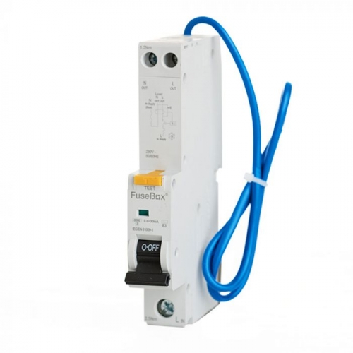 Fusebox RTA062030B 1 Module Single Pole Type-A B-Curve RCBO 20A 6kA 30mA Fusebox RTA062030B 1 Module Single Pole Type-A B-Curve RCBO 20A 6kA 30mA