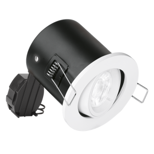 Aurora Lighting EN-FD102W White Adjustable Acoustic Fire Protected Downlight Lock Ring 240V