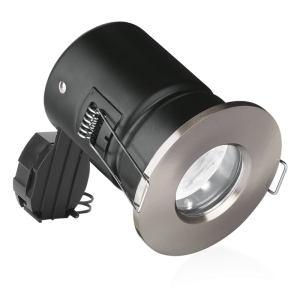 Aurora Lighting EN-FD103SN Satin Nickel Fixed Acoustic Fire Protected Downlight Lock Ring IP65 240V