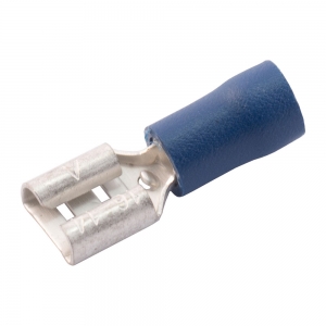 SWA 63BFP  Nylon/Blue Copper Push-On Female Preinsulated Terminal Pack 100 6.3-0.8mm