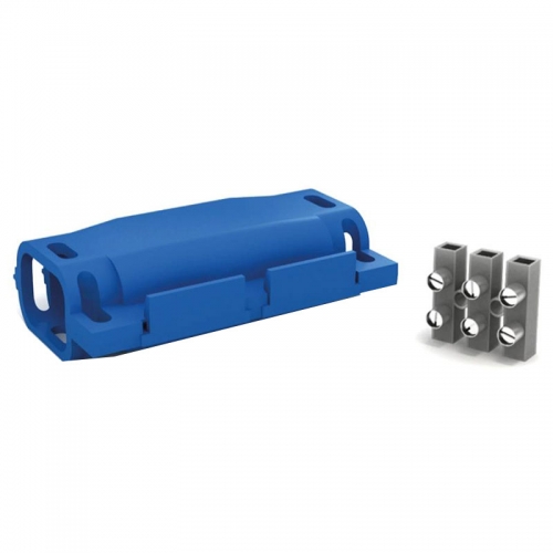 Wiska SH0325W SMART SHARK Blue Polyamide Pre-Filled Gel Straight Insulated Joint With 3 Way Terminal Block 6A