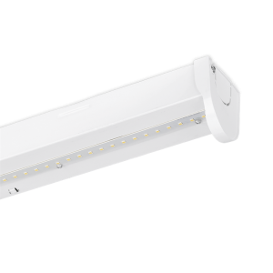 Aurora Lighting EN-BA1839/40 Steel LED High Output Single Batten Opal Polyc Diffuser IP20 IK08 4000K 39W 1800mm 4700lm