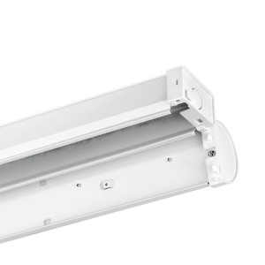 Aurora Lighting EN-BA1839/40 Steel LED High Output Single Batten Opal Polyc Diffuser IP20 IK08 4000K 39W 1800mm 4700lm