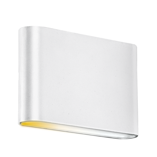 Aurora Lighting EN-WL6CSW WallE White Aluminium Slimline IP65 Fixed Colour Selectable Up/Down LED Wall Light IP65 6W