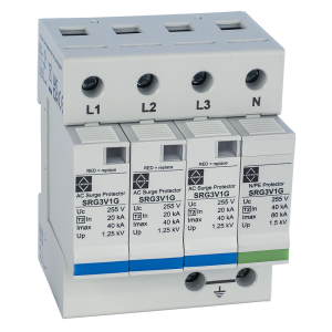 Lewden SRG3V1G 4 Module Three Phase Type 2 TT/TN Surge Protection Device