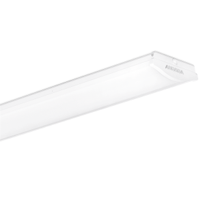 Aurora Lighting EN-SF1220/40 Princeton White Single 4ft LED Linear Luminaire With Opal Diffuser & Cool White LEDs IP20 20W