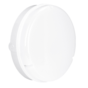 Aurora Lighting EN-BH18RW/40MS White Polycarbonate Round Integrated LED c/w Sensor Bulkhead 4000K IP65 15W 240V