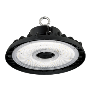 Aurora Lighting EN-HBD150/40 Cosmos Black Aluminium 1-10V Dimmable LED Highbay Luminaire With Cool White 4000K LEDs, 120° Beam Angle & Mounting Eye IP65 150W 20250Lm 240V DiaØ: 280mm | Height: 160mm
