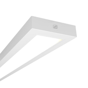 Ansell Lighting AGELED4 Gemini CCT White Fully Enclosed 4ft Wattage Selectable Surface Linear Luminaire With Microprism Diffuser & Selectable Warm & Cool White LEDs IP20 21/35W 2900Lm-4700Lm 240V Length: 1250mm | Width: 180mm | Depth: 55mm