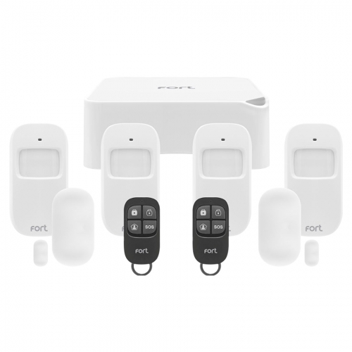 ESP ECSPK4 Fort Smart Security Alarm Kit 4 With Smart Hub, 4 x PIRs, 2 x Door/Window Contacts & 2 x Remote Keyfobs