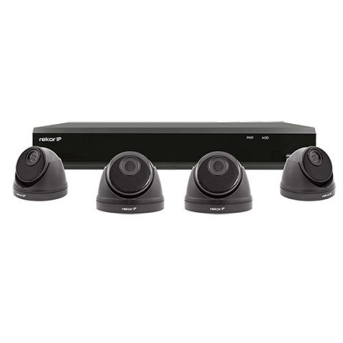 ESP REKIP4KD4G Rekor 4 Channel HD IP CCTV System With 4 x 2MP Grey Dome Cameras