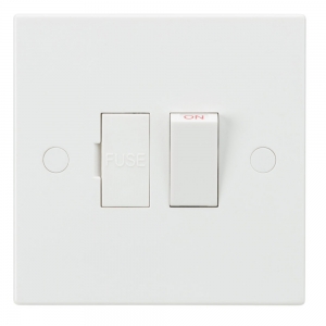 Knightsbridge SN6300 White Square Edge 13A Switched Fused Connection Unit
