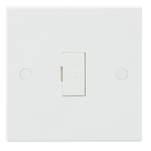 Knightsbridge SN6000 White Square Edge 13A Unswitched Fused Connection Unit