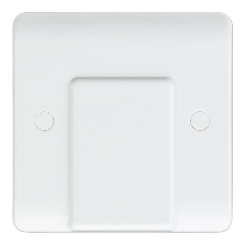 Knightsbridge CU8342 White Curved Edge 20A Flex Outlet Plate - Base & Centre