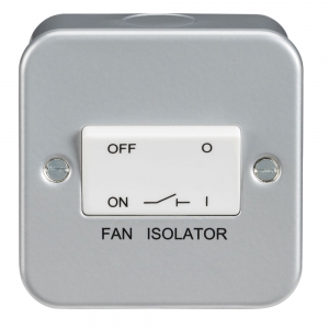 Knightsbridge M1100 Metalcad 10A TP Fan Isolator Switch With Surface Mounting Box
