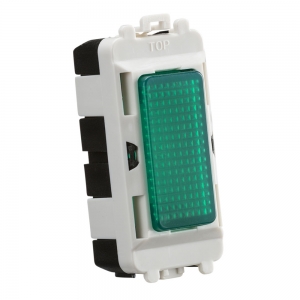Knightsbridge GDM017 Green Indicator Gridswitch Module With White Surround
