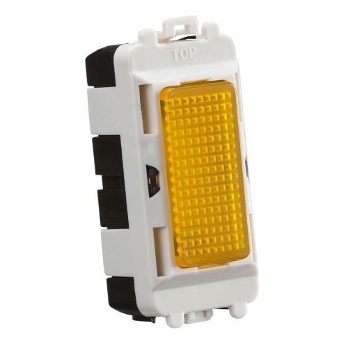 Knightsbridge GDM019 Orange Indicator Gridswitch Module With White Surround